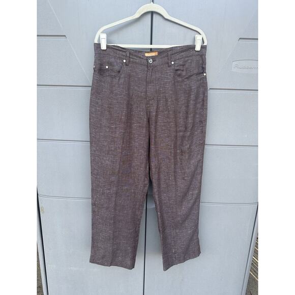 Inserch Collezione Italy Mens Brown Linen Pants Beach Wedding Size 34x28 - Picture 1 of 9